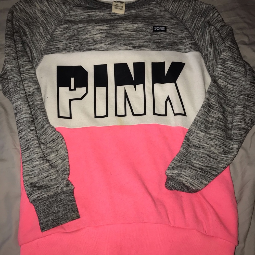 VS Pink colorblock sweatshirt